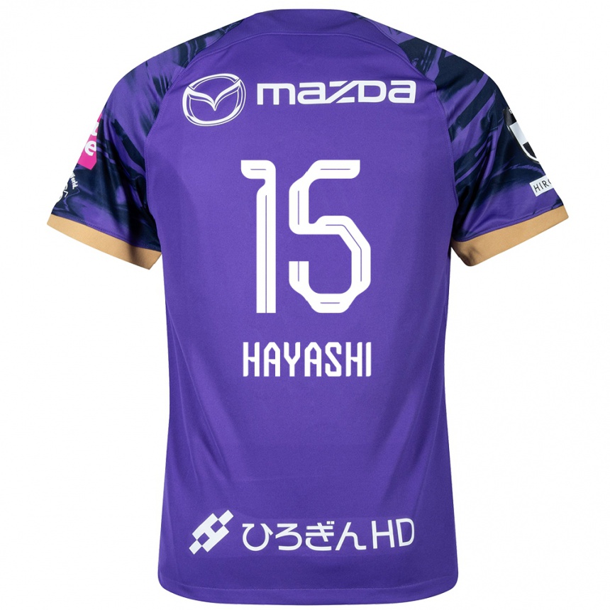 Men Football Shunta Hayashi #15 Purple White Home Jersey 2024/25 T-Shirt Nz