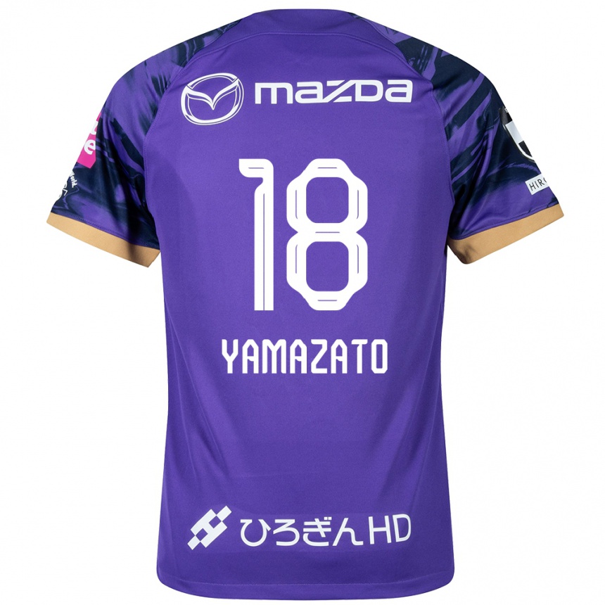 Men Football Kenshin Yamazato #18 Purple White Home Jersey 2024/25 T-Shirt Nz