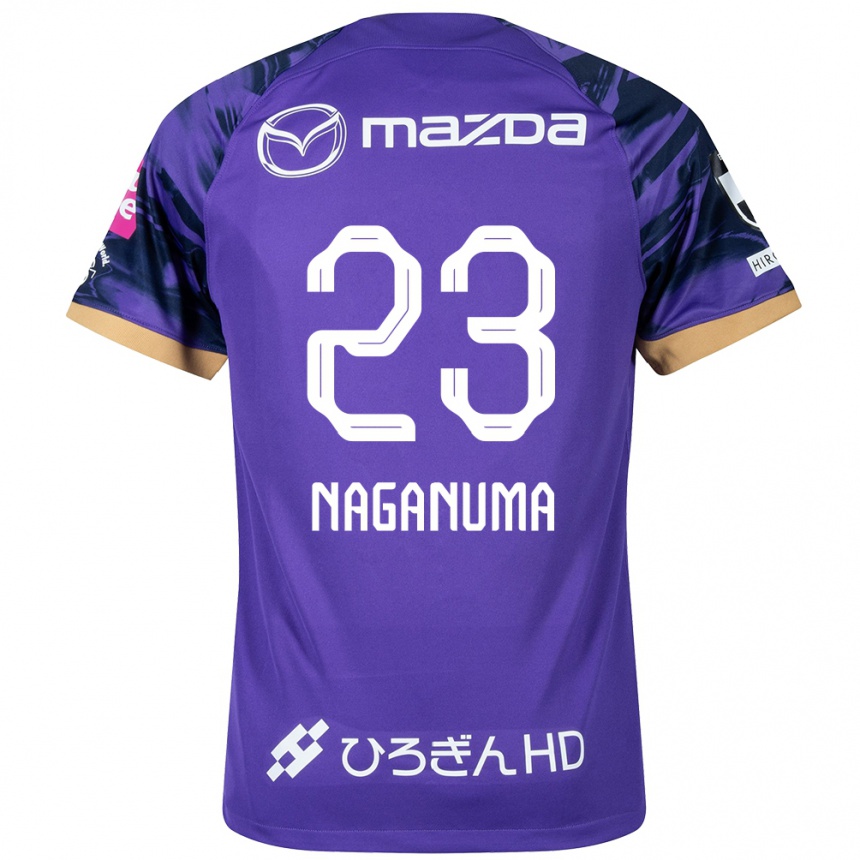 Men Football Seimei Naganuma #23 Purple White Home Jersey 2024/25 T-Shirt Nz