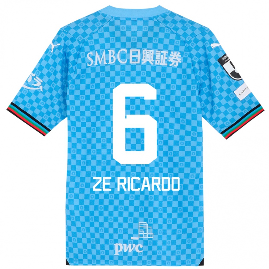 Men Football Zé Ricardo #6 Azure Blue Home Jersey 2024/25 T-Shirt Nz