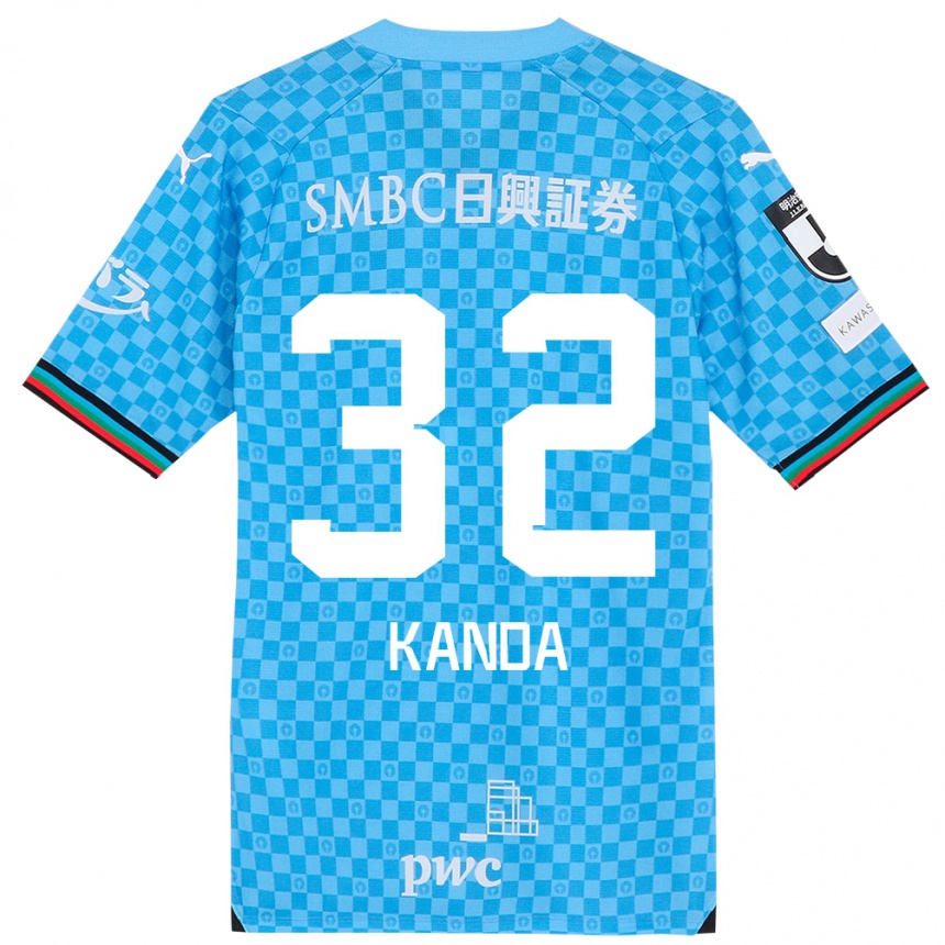 Men Football Soma Kanda #32 Azure Blue Home Jersey 2024/25 T-Shirt Nz