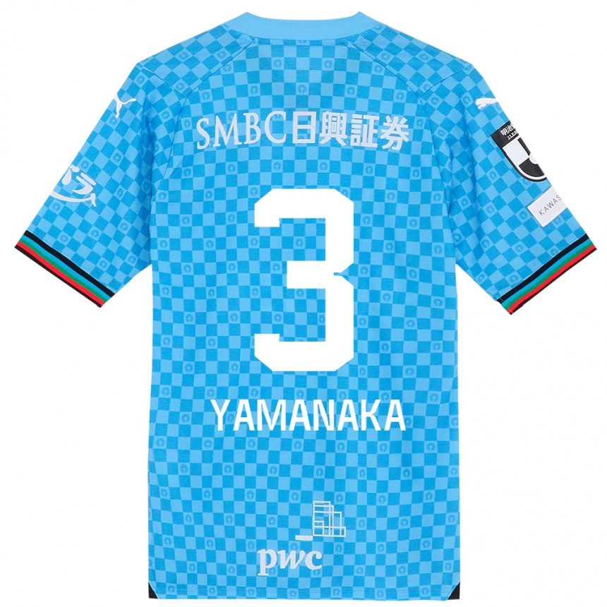 Men Football Daiki Yamanaka #3 Azure Blue Home Jersey 2024/25 T-Shirt Nz