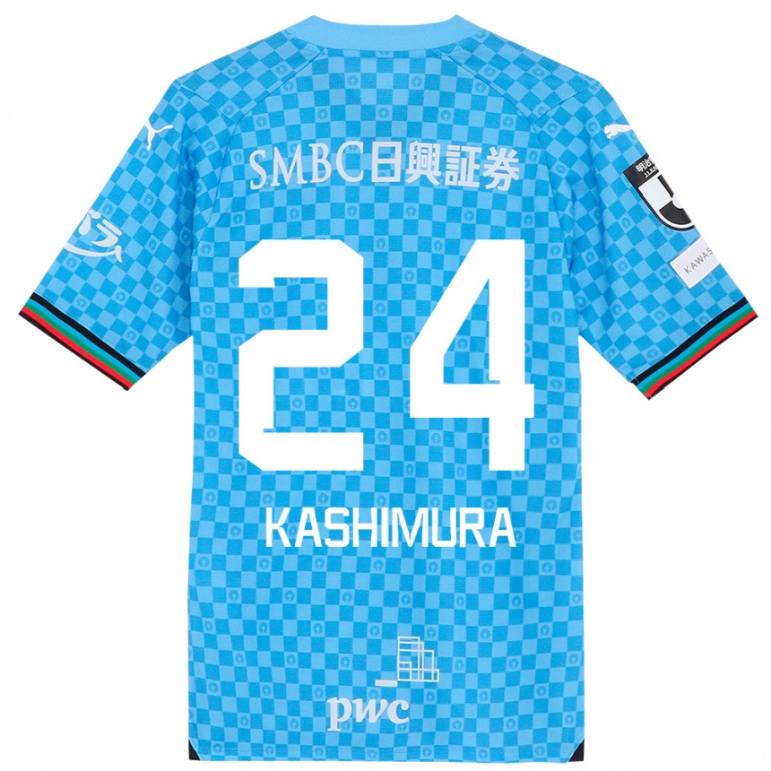 Men Football Ryota Kashimura #24 Azure Blue Home Jersey 2024/25 T-Shirt Nz