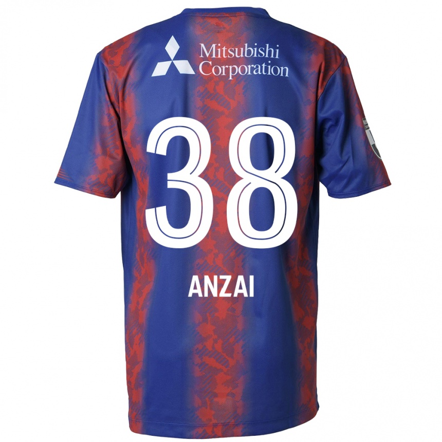 Men Football Soma Anzai #38 Blue Red Home Jersey 2024/25 T-Shirt Nz