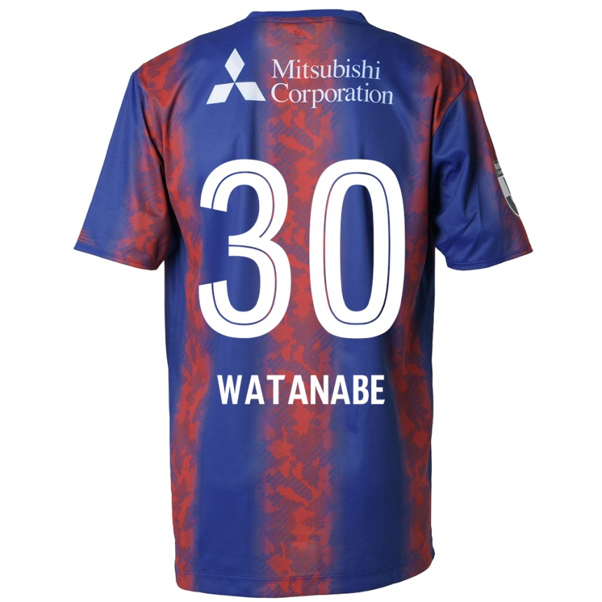 Men Football Matthew Watanabe #30 Blue Red Home Jersey 2024/25 T-Shirt Nz