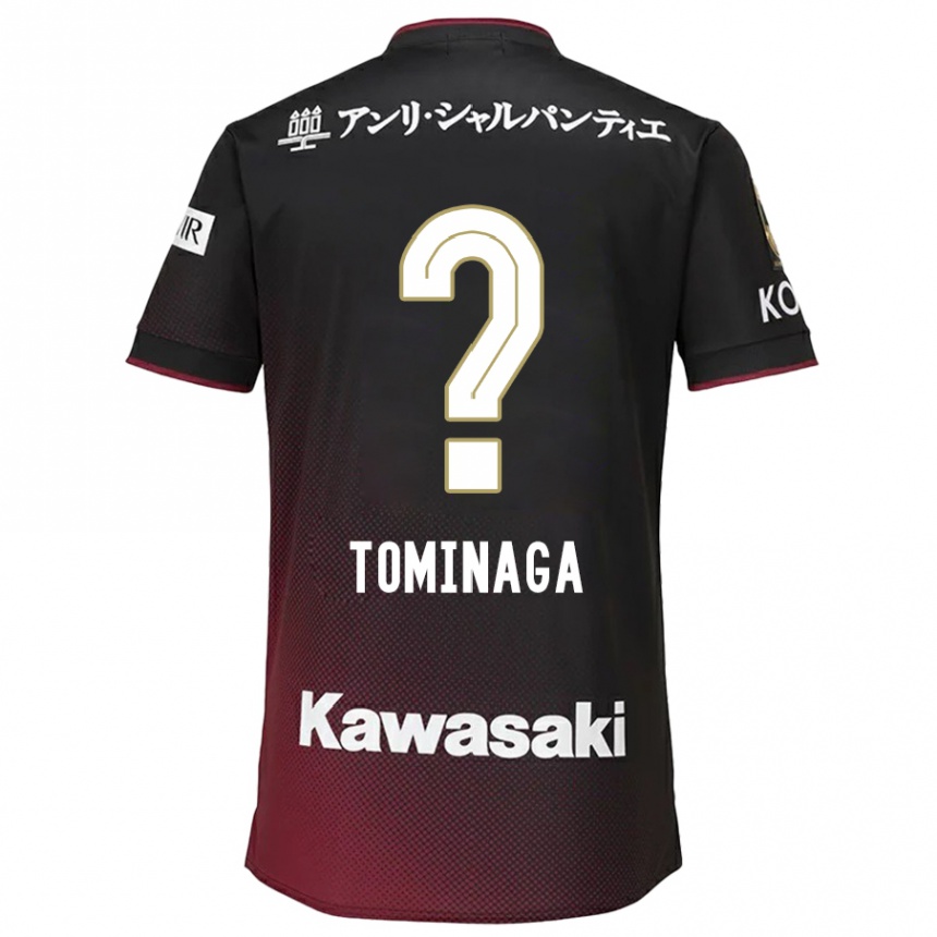 Men Football Niina Tominaga #0 Black Red Home Jersey 2024/25 T-Shirt Nz