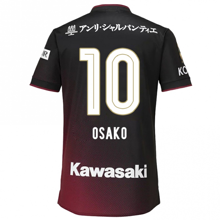 Men Football Yuya Osako #10 Black Red Home Jersey 2024/25 T-Shirt Nz