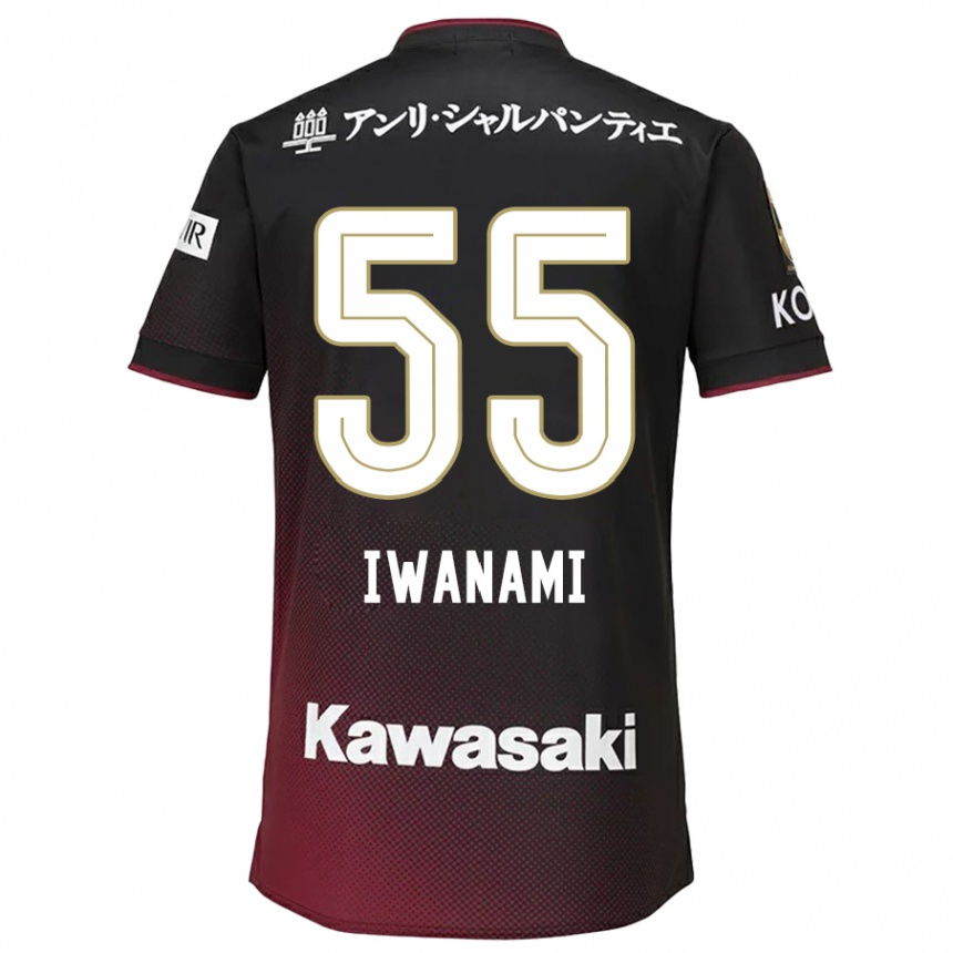 Men Football Takuya Iwanami #55 Black Red Home Jersey 2024/25 T-Shirt Nz