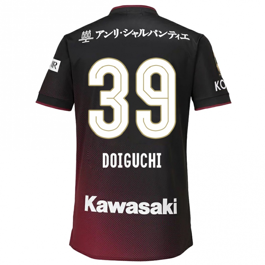 Men Football Ritsu Doiguchi #39 Black Red Home Jersey 2024/25 T-Shirt Nz