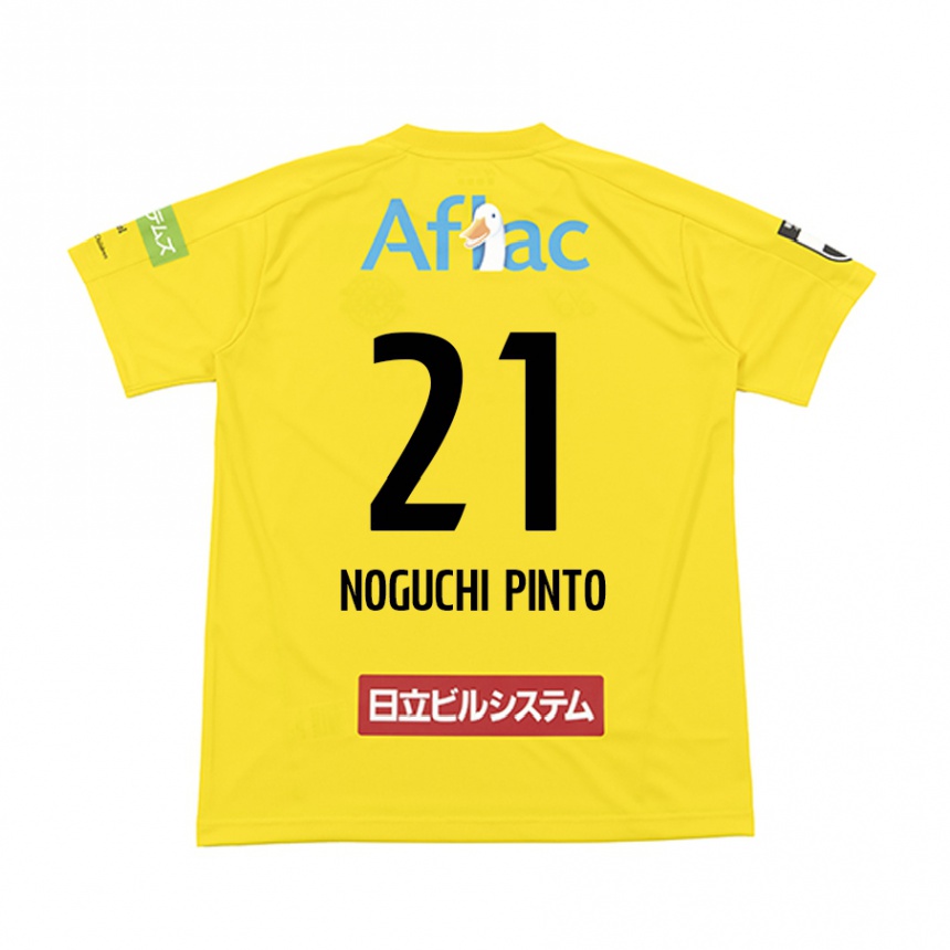 Men Football Amato Noguchi Pinto #21 Yellow Black Home Jersey 2024/25 T-Shirt Nz