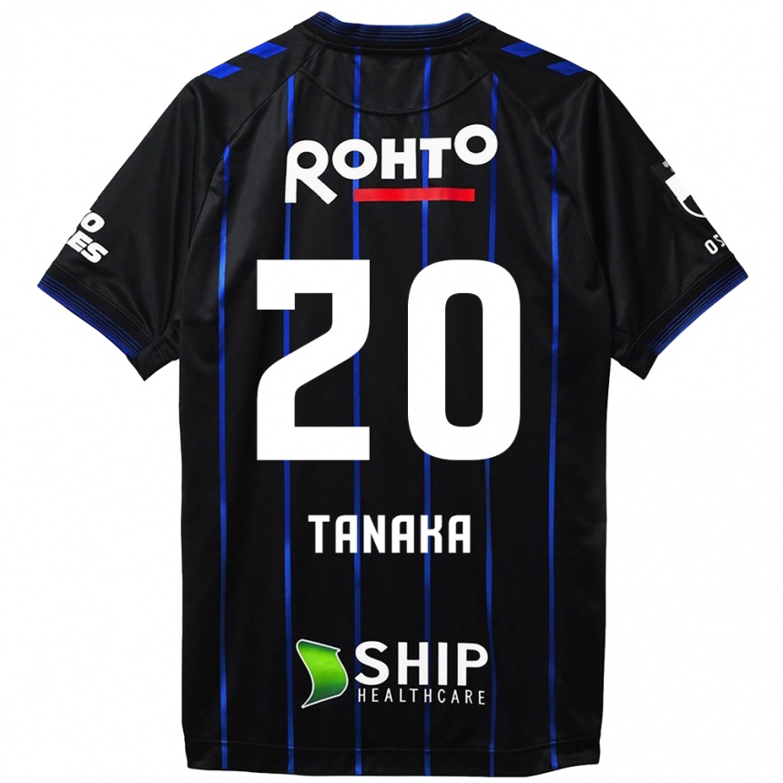 Men Football Hyoga Tanaka #20 Black Blue Home Jersey 2024/25 T-Shirt Nz