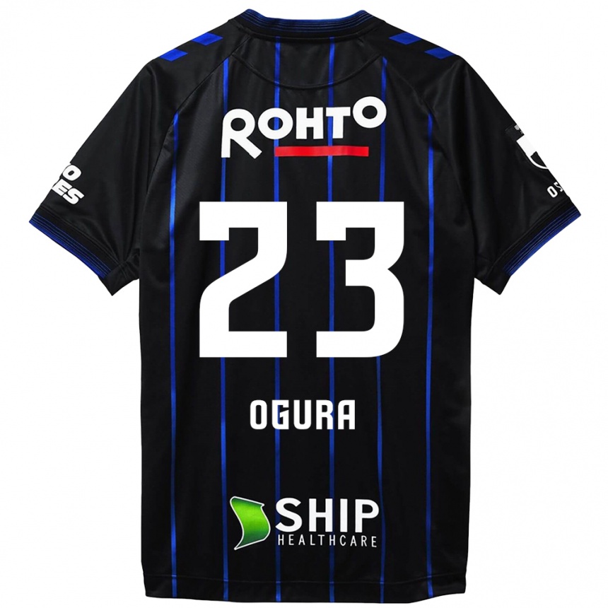 Men Football Shimpei Ogura #23 Black Blue Home Jersey 2024/25 T-Shirt Nz