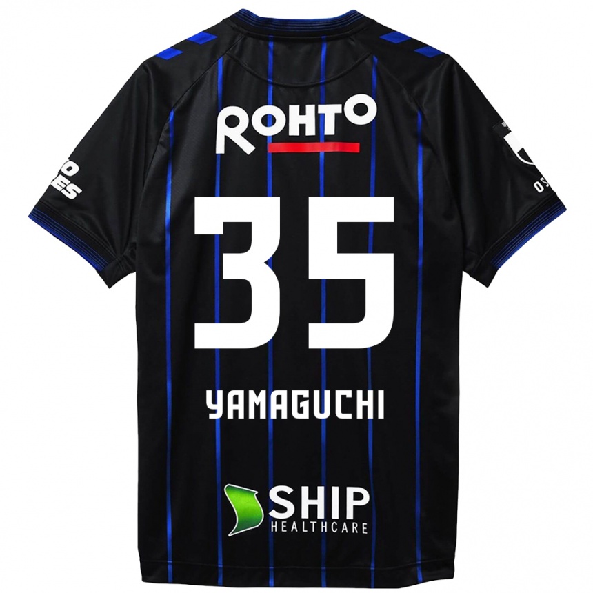 Men Football Haruta Yamaguchi #35 Black Blue Home Jersey 2024/25 T-Shirt Nz