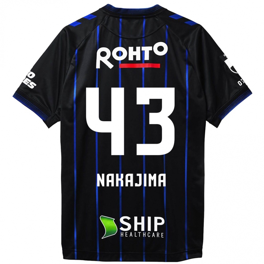 Men Football Yugo Nakajima #43 Black Blue Home Jersey 2024/25 T-Shirt Nz