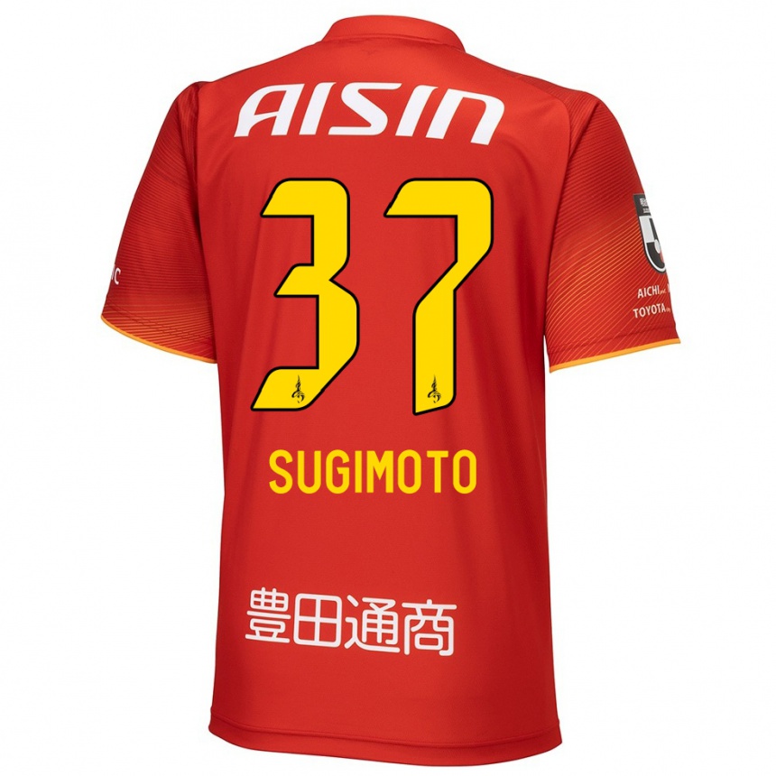 Men Football Daichi Sugimoto #37 Red White Yellow Home Jersey 2024/25 T-Shirt Nz