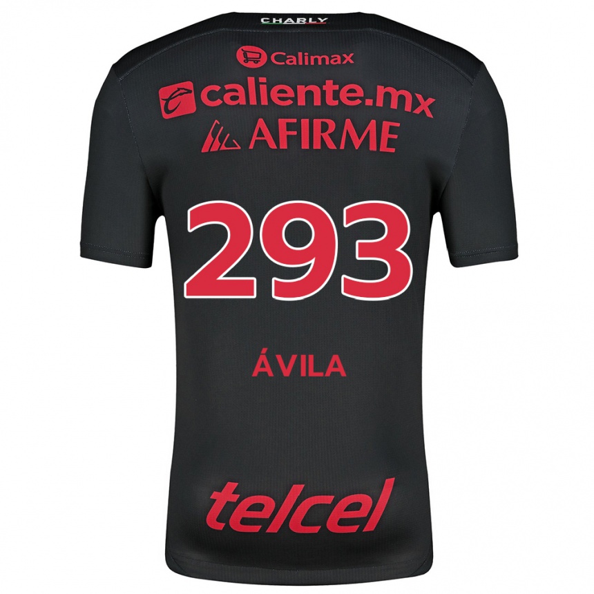 Men Football Daniel Ávila #293 Black Red Home Jersey 2024/25 T-Shirt Nz