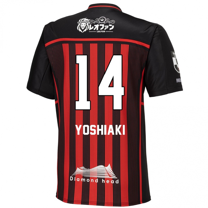 Men Football Yoshiaki Komai #14 Red Black Home Jersey 2024/25 T-Shirt Nz