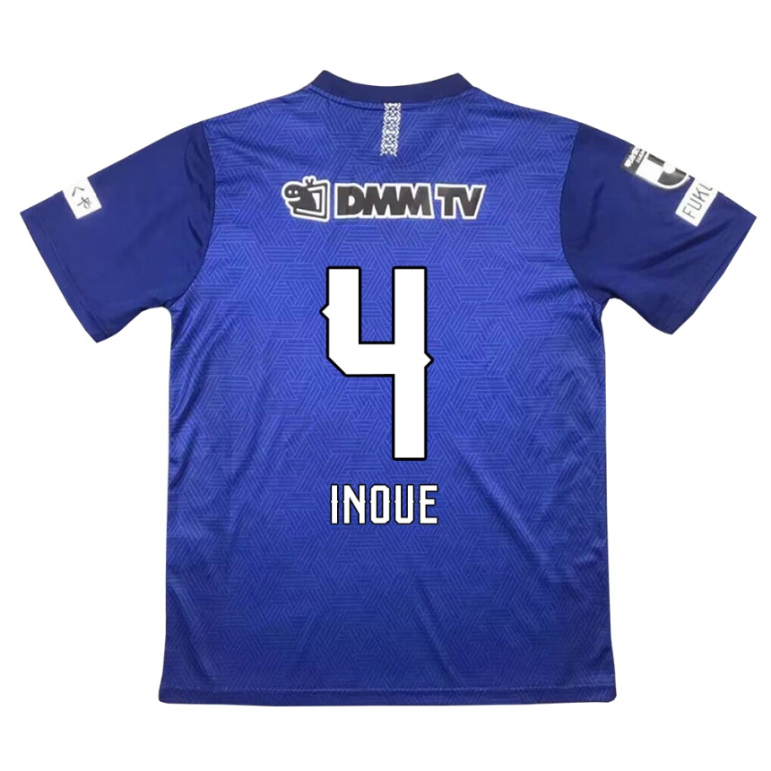 Men Football Seiya Inoue #4 Dark Blue Home Jersey 2024/25 T-Shirt Nz