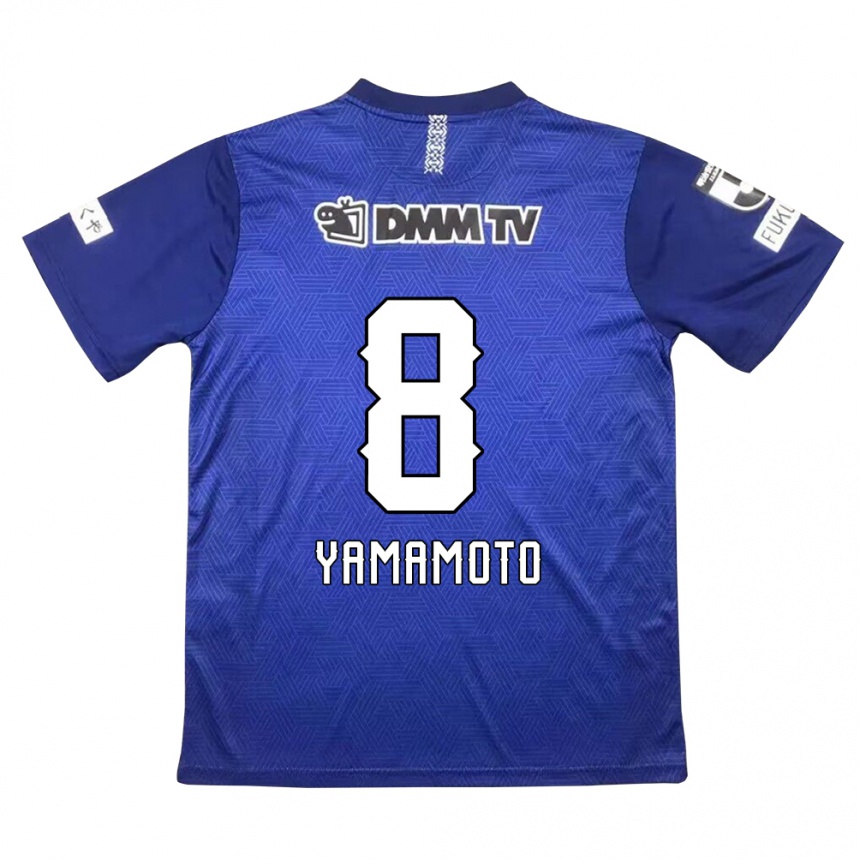 Men Football Shunsuke Yamamoto #8 Dark Blue Home Jersey 2024/25 T-Shirt Nz