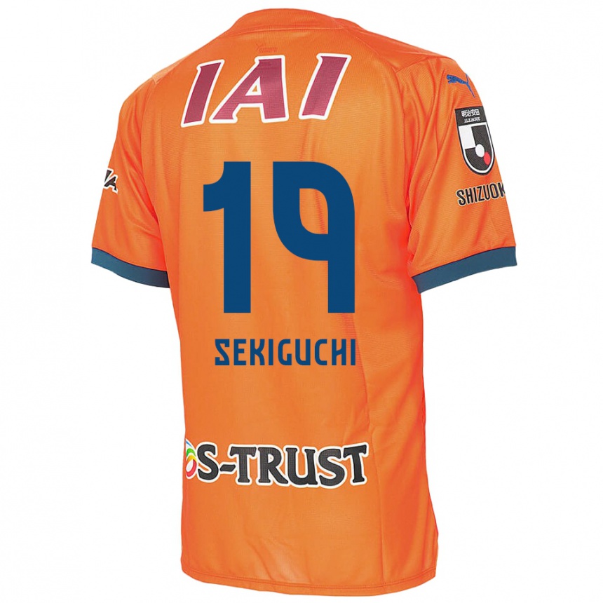 Men Football Kota Sekiguchi #19 Orange Blue Home Jersey 2024/25 T-Shirt Nz