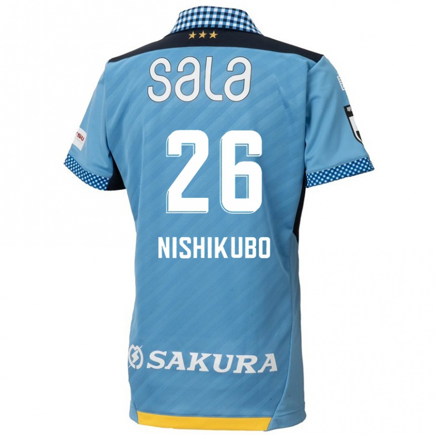 Men Football Shunsuke Nishikubo #26 Blue Black Home Jersey 2024/25 T-Shirt Nz