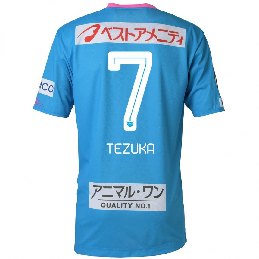 Men Football Kohei Tezuka #7 Blue Pink Home Jersey 2024/25 T-Shirt Nz