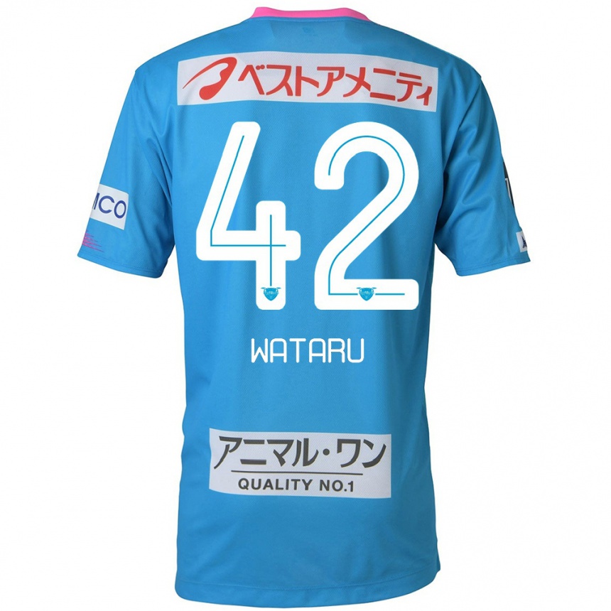 Men Football Wataru Harada #42 Blue Pink Home Jersey 2024/25 T-Shirt Nz