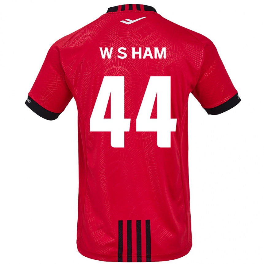 Men Football Sun-Woo Ham #44 Red Black Home Jersey 2024/25 T-Shirt Nz