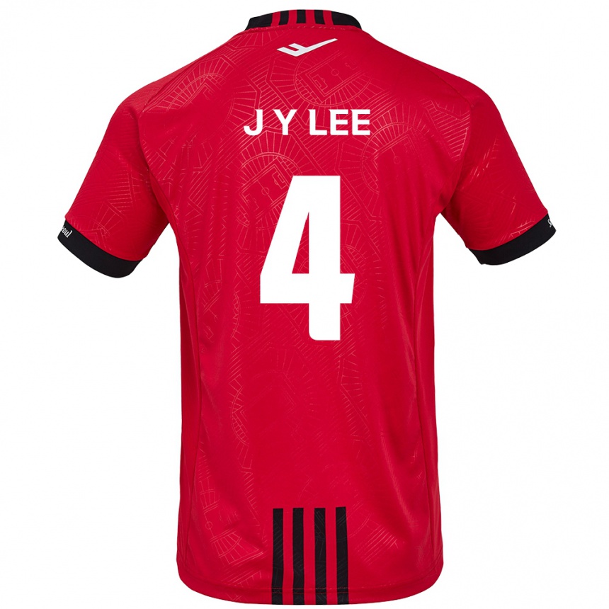 Men Football Young-Jun Lee #4 Red Black Home Jersey 2024/25 T-Shirt Nz