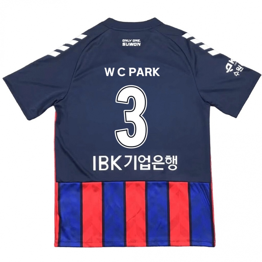 Men Football Cheol-Woo Park #3 Blue Red Home Jersey 2024/25 T-Shirt Nz