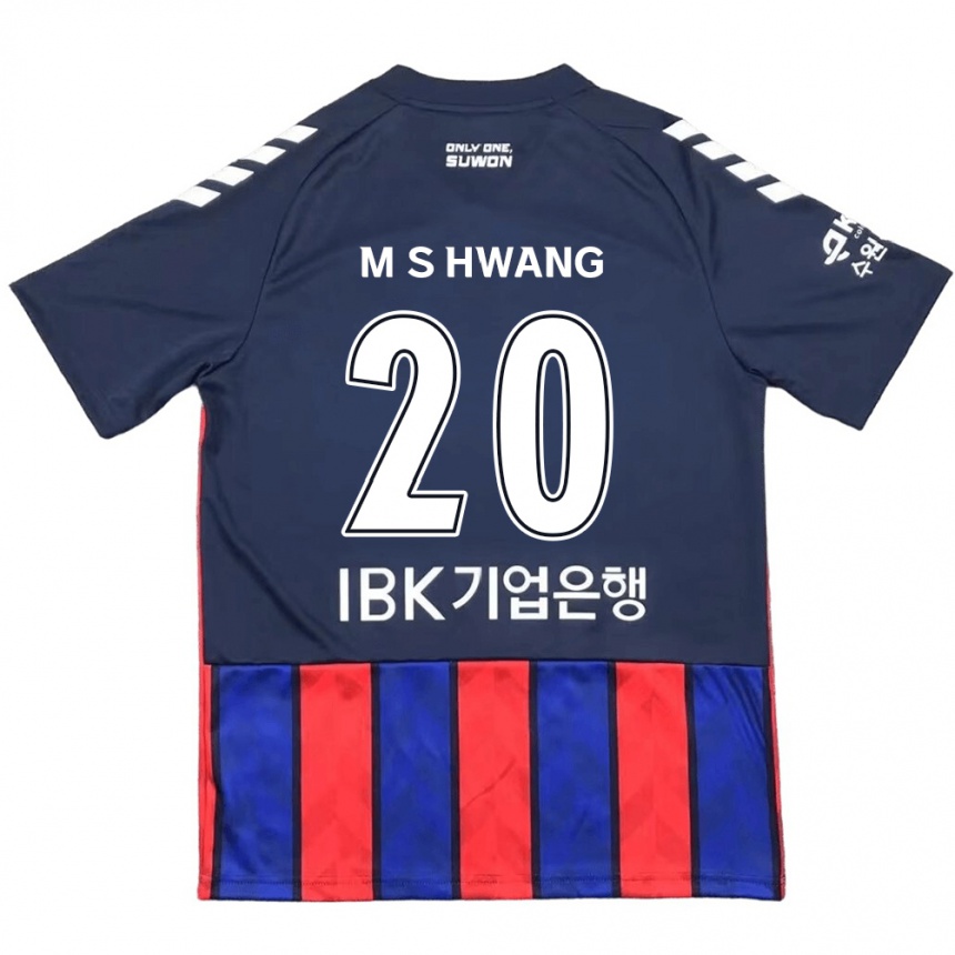 Men Football Soon-Min Hwang #20 Blue Red Home Jersey 2024/25 T-Shirt Nz