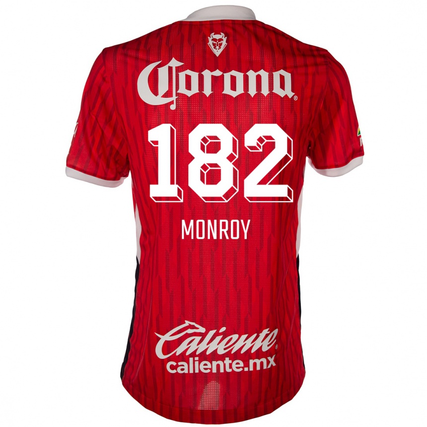 Men Football Brayan Monroy #182 Red White Home Jersey 2024/25 T-Shirt Nz