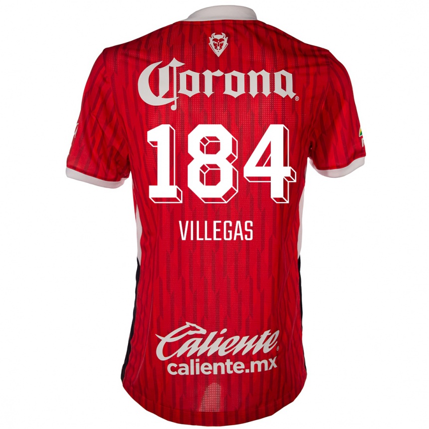 Men Football Abraham Villegas #184 Red White Home Jersey 2024/25 T-Shirt Nz