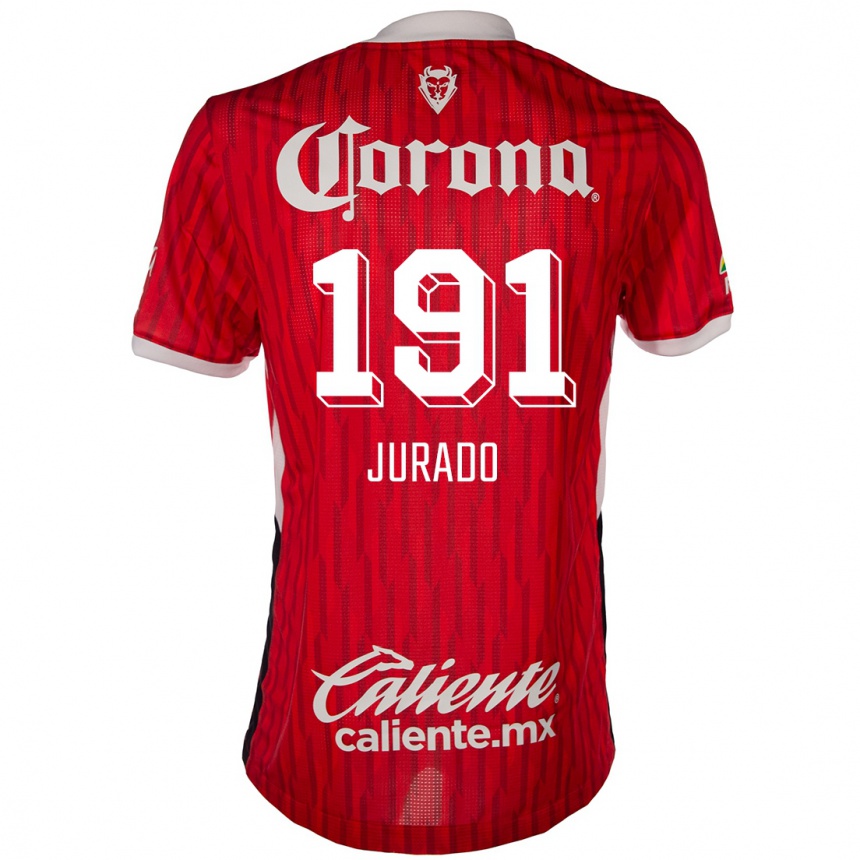 Men Football Pablo Jurado #191 Red White Home Jersey 2024/25 T-Shirt Nz