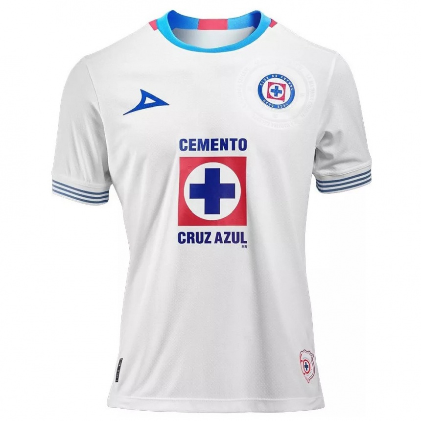 Men Football Your Name #0 White Blue Away Jersey 2024/25 T-Shirt Nz