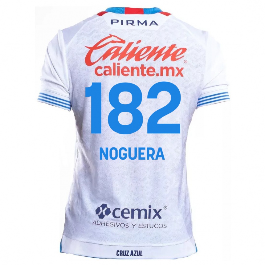 Men Football Heldrich Noguera #182 White Blue Away Jersey 2024/25 T-Shirt Nz