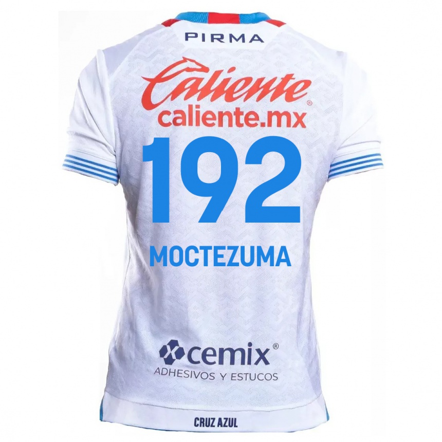 Men Football Brayan Moctezuma #192 White Blue Away Jersey 2024/25 T-Shirt Nz