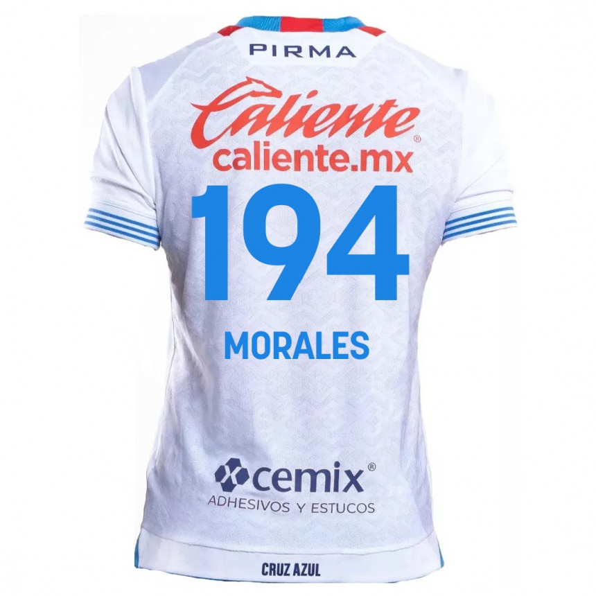 Men Football Amaury Morales #194 White Blue Away Jersey 2024/25 T-Shirt Nz