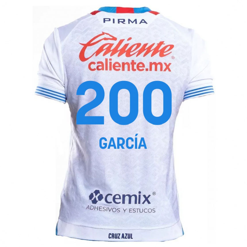 Men Football Jorge García #200 White Blue Away Jersey 2024/25 T-Shirt Nz