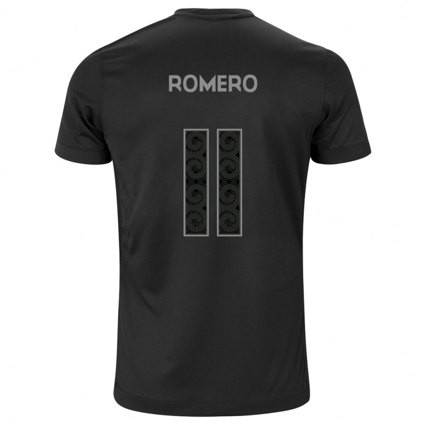 Men Football Angel Romero #11 Black Away Jersey 2024/25 T-Shirt Nz