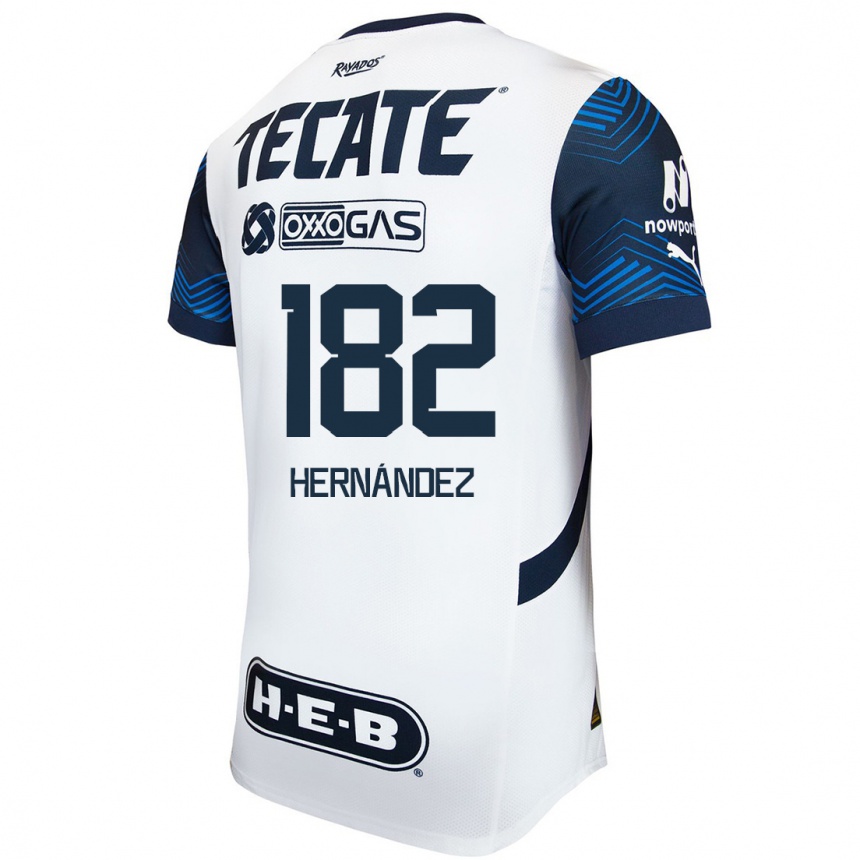 Men Football Derek Hernández #182 White Blue Away Jersey 2024/25 T-Shirt Nz