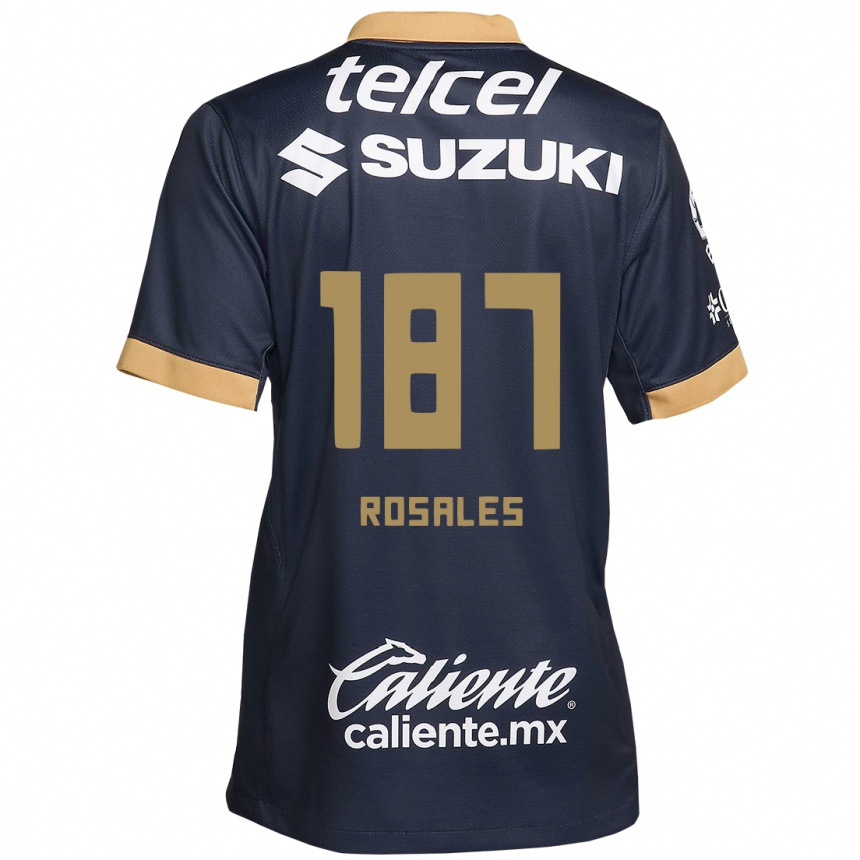 Men Football Alonso Rosales #187 Obsidian Gold White Away Jersey 2024/25 T-Shirt Nz