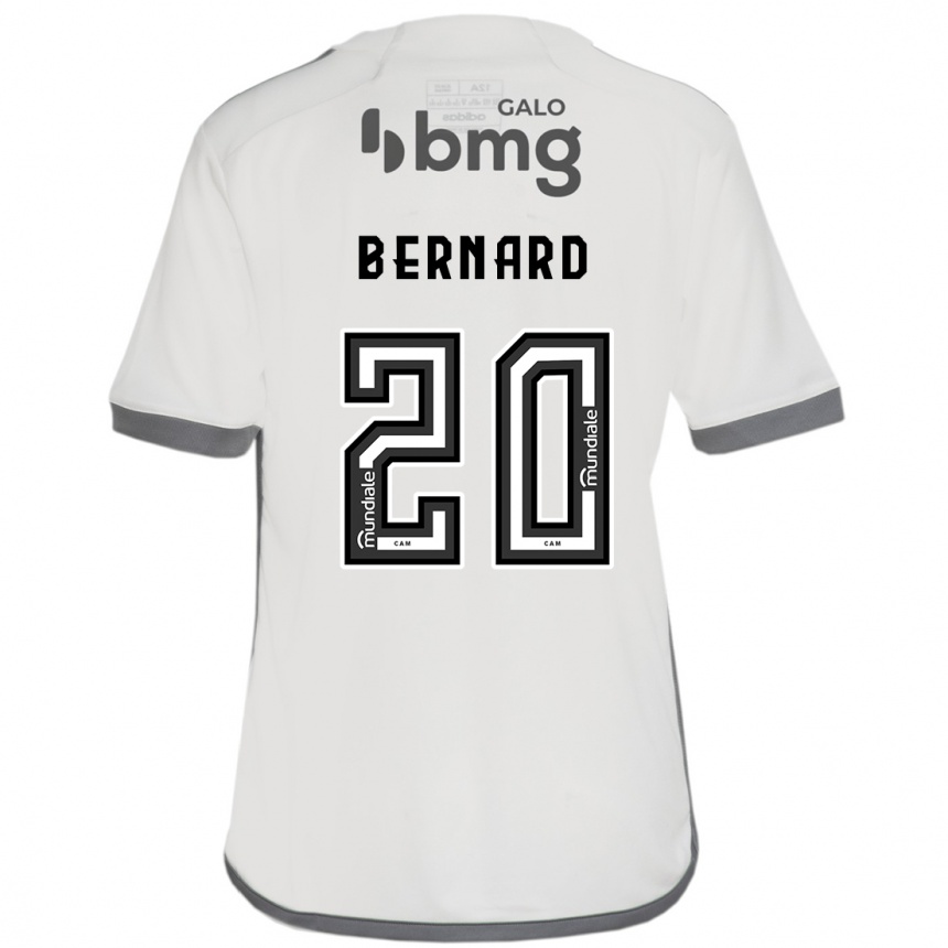 Men Football Bernard #20 Off White Away Jersey 2024/25 T-Shirt Nz