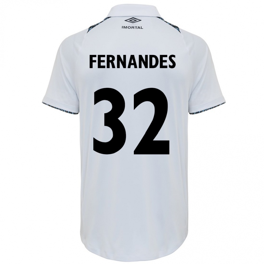 Men Football Nathan Fernandes #32 White Blue Away Jersey 2024/25 T-Shirt Nz