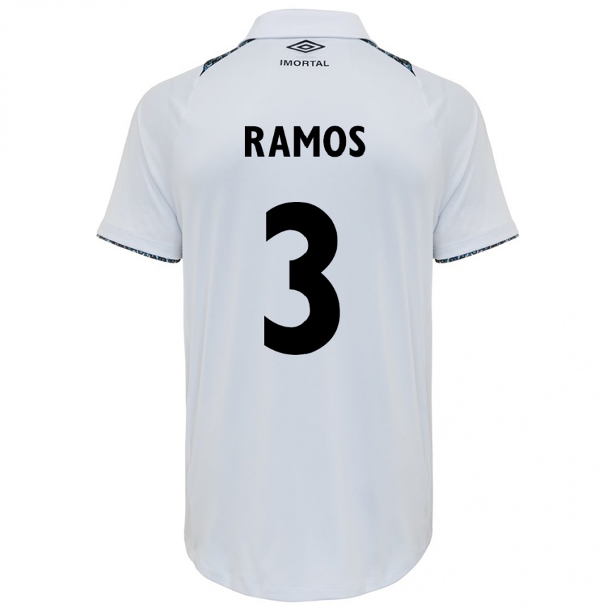 Men Football João Ramos #3 White Blue Away Jersey 2024/25 T-Shirt Nz