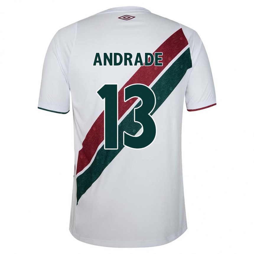 Men Football Felipe Andrade #13 White Green Maroon Away Jersey 2024/25 T-Shirt Nz