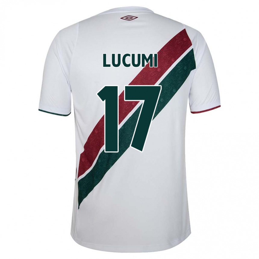 Men Football Jan Lucumi #17 White Green Maroon Away Jersey 2024/25 T-Shirt Nz