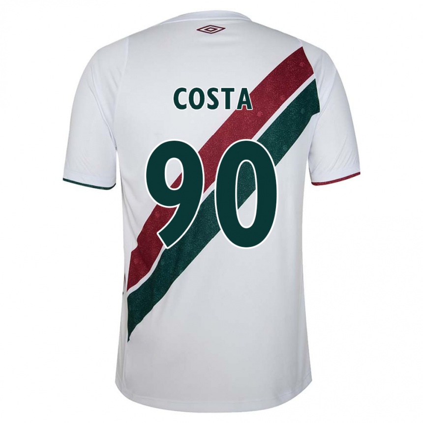 Men Football Douglas Costa #90 White Green Maroon Away Jersey 2024/25 T-Shirt Nz