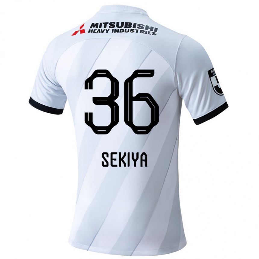 Men Football Hikaru Sekiya #36 White Grey Away Jersey 2024/25 T-Shirt Nz