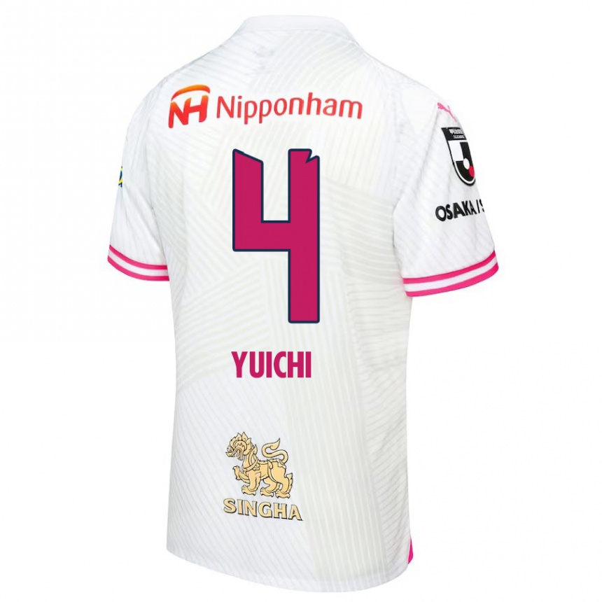 Men Football Yuichi Hirano #4 White Pink Away Jersey 2024/25 T-Shirt Nz